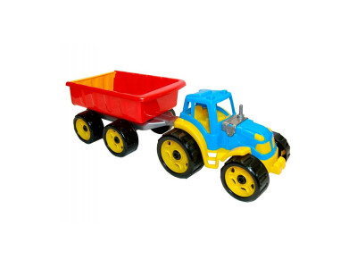 Машинка Технок Трактор з великим причепом 3442_Blue-Red