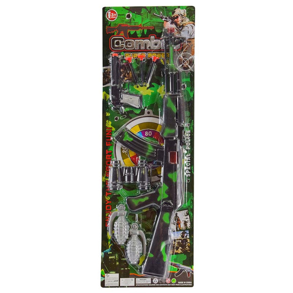 Військовий набір автомат пістолет 3 стріли на присосці 876-18