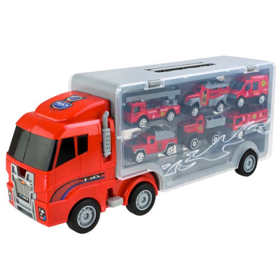 Машинка Автопром Автовоз з 6 машинками PS006-1_Red