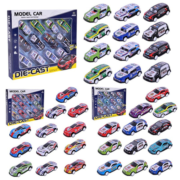 Набір машинок Die-cast 12 в 1 5212A-6/1/7 Набір машинок Die-cast 12 в 1 5212A-6/1/7