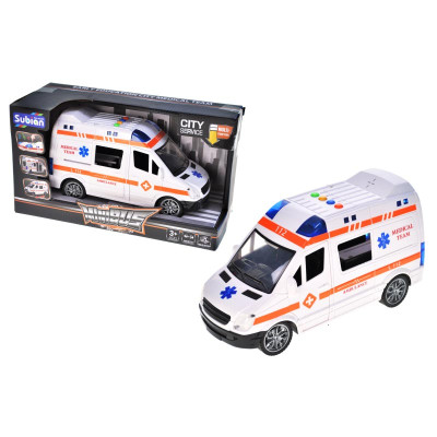 Машинка швидка допомога інерційна зі звуком і світлом S977-10 Машинка швидка допомога інерційна зі звуком і світлом S977-10