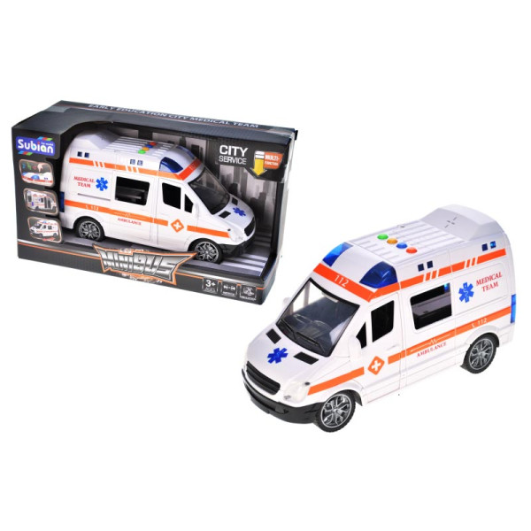 Машинка швидка допомога інерційна зі звуком і світлом S977-10 Машинка швидка допомога інерційна зі звуком і світлом S977-10
