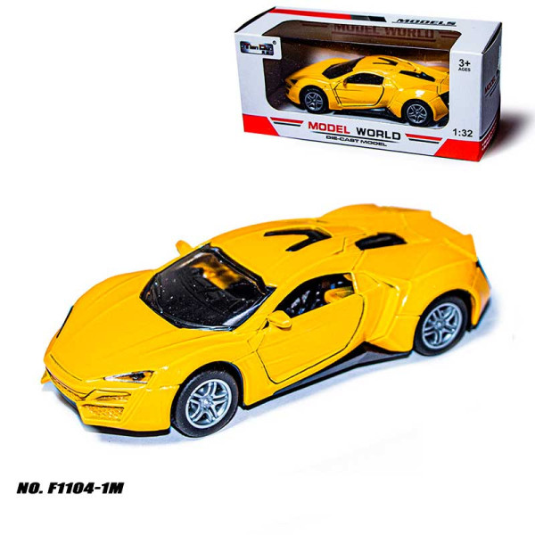 Машинка Tian Du model WORLD F1104-1M yellow світло звук F1104-1M yellow