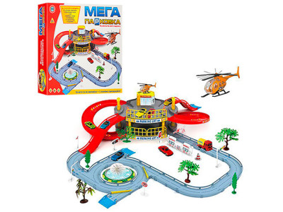 Гараж 2 поверхи (машинка вертоліт вертоліт дорожні знаки) 922-9 Гараж 2 поверхи (машинка вертоліт вертоліт дорожні знаки) 922-9