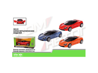 Машина метал 36115 "АВТОПРОМ" 1:36 3 кольори відкр.двері в кор.152*62 36115