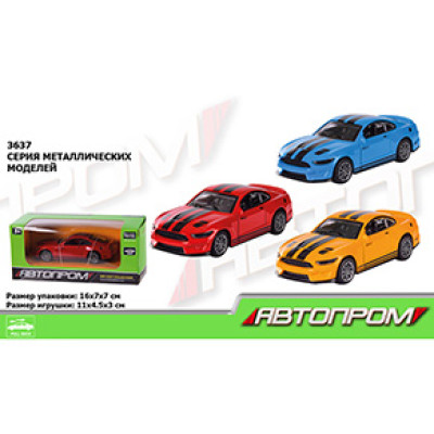Машина метал 3637 "АВТОПРОМ" 3 кольори в кор.15*8*6см 3637