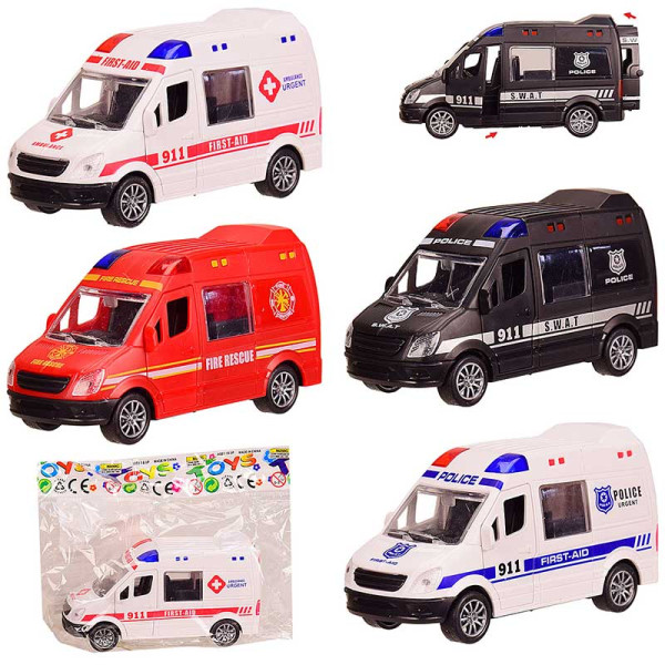 Машина інерційна відкриваються двері (4 види) JW567-019