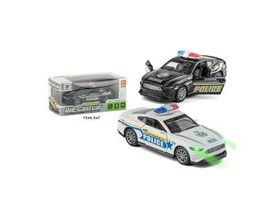 Машинка поліцейська 1:32 металева інерційна з світлом і звуком K175B9 Машинка поліцейська 1:32 металева інерційна з світлом і звуком K175B9