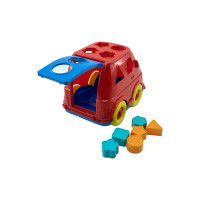 Машинка-сортер Бусик Оріон 6 елементів 195_Red Машинка-сортер Бусик Оріон 6 елементів 195_Red