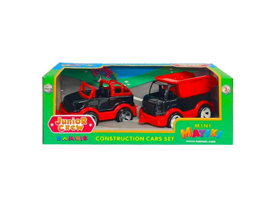 Mini Matiki коробка 2 позашляховик вантажівка Бамсик 002/13_Black-Red