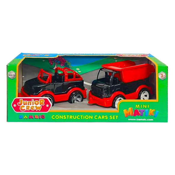 Mini Matiki коробка 2 позашляховик вантажівка Бамсик 002/13_Black-Red Mini Matiki коробка 2 позашляховик вантажівка Бамсик 002/13_Black-Red