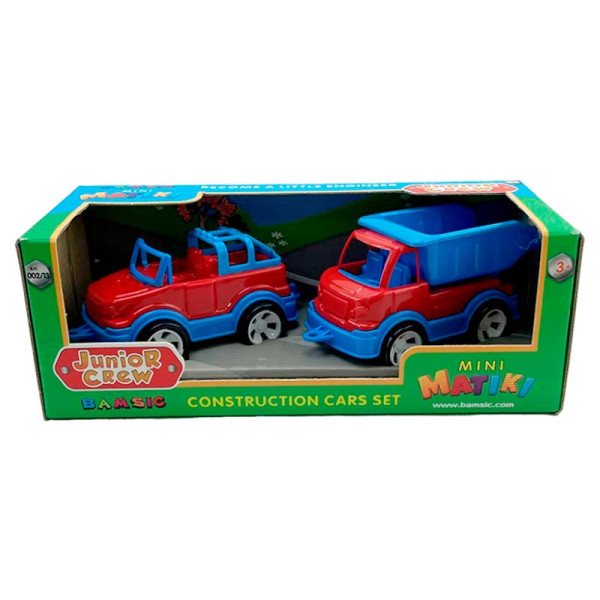 Mini Matiki коробка 2 позашляховик вантажівка Бамсик 002/13_Red-Blue