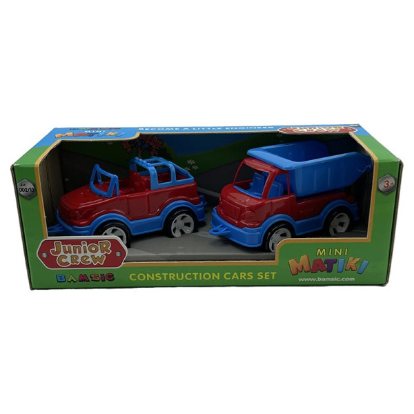 Mini Matiki коробка 2 позашляховик вантажівка Бамсик 002/13_Red-Blue