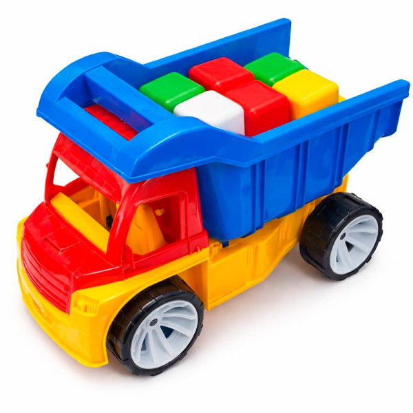 Машинка "Алекс" з маленькими кубиками 088_Red-Blue