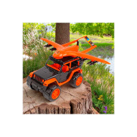 Ігровий набір ТехноК машинка з літаком чорно-помаранчеві пластикові 0853 Ігровий набір ТехноК машинка з літаком чорно-помаранчеві пластикові 0853