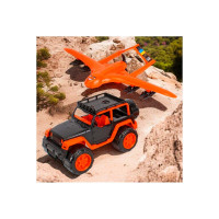 Ігровий набір ТехноК машинка з літаком чорно-помаранчеві пластикові 0853 Ігровий набір ТехноК машинка з літаком чорно-помаранчеві пластикові 0853