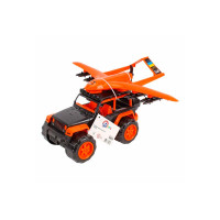 Ігровий набір ТехноК машинка з літаком чорно-помаранчеві пластикові 0853 Ігровий набір ТехноК машинка з літаком чорно-помаранчеві пластикові 0853