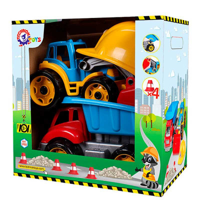 Ігровий набір ТехноК "Малюк-Будівельник 2" з машинкою і каскою 3985