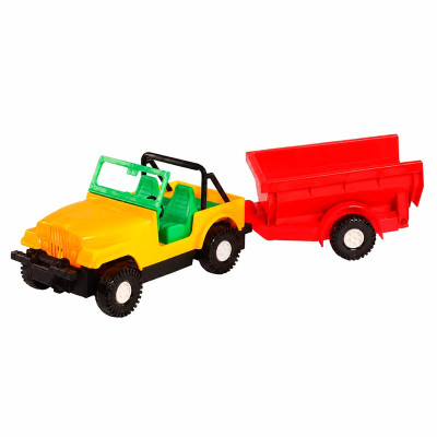 Машинка Авто-купе з причепом 39007_Green-Red Машинка Авто-купе з причепом 39007_Green-Red