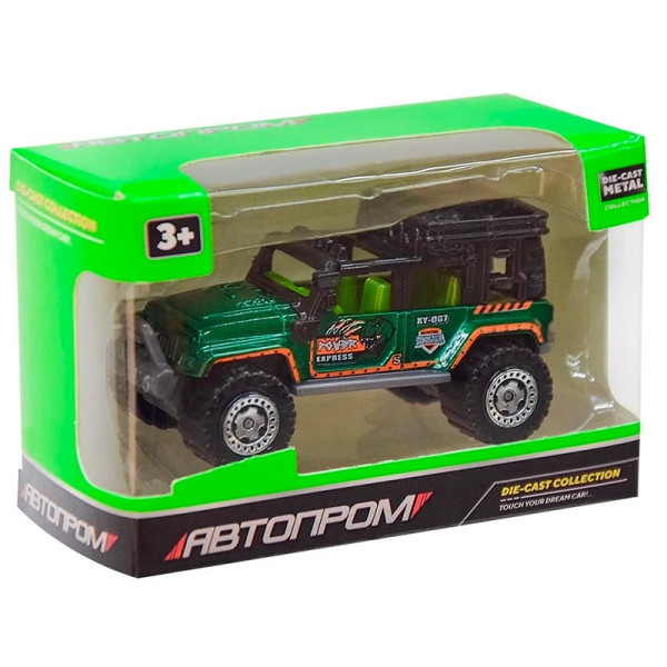 Машинка Автопром 1:64 металева 7624A_Green