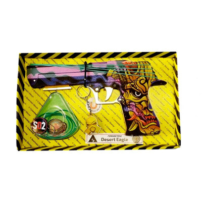 Гумкостріл Сувенір Декор Box Desert Eagle Orochi з дерева DE-O