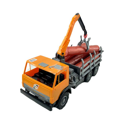 Машинка Оріон Лісовіз Х3 з колодами 318_Orange-Gray