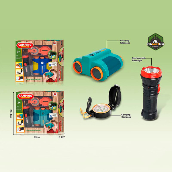 Дитячий ігровий набір бінокль компас ліхтарик 7915 Дитячий ігровий набір бінокль компас ліхтарик 7915