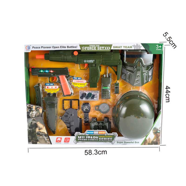 Набір військового для дітей 12 елементів зі світлом і звуком CH850A-3 Набір військового для дітей 12 елементів зі світлом і звуком CH850A-3
