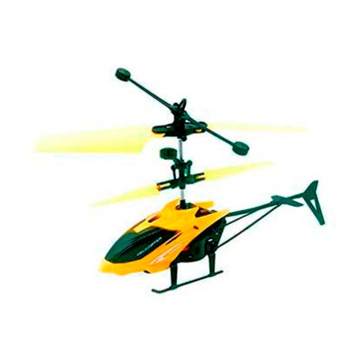 Іграшка запускалка літаючий вертоліт на акумуляті 805B_Yellow