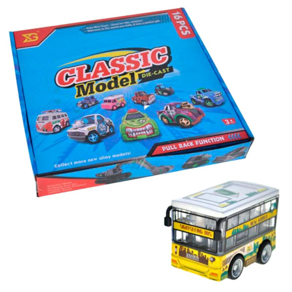 Машинка Автобус металевий інерційний XG879-017_Yellow Машинка Автобус металевий інерційний XG879-017_Yellow