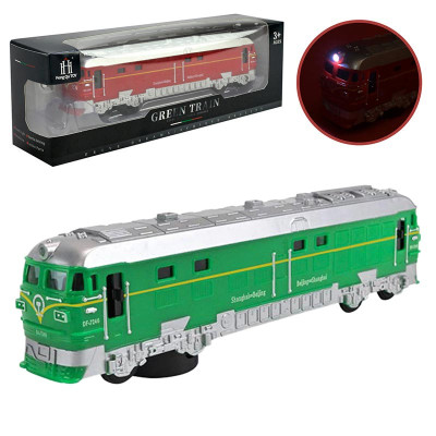 Потяг зі світлом і звуком 731-28K_Green Потяг зі світлом і звуком 731-28K_Green