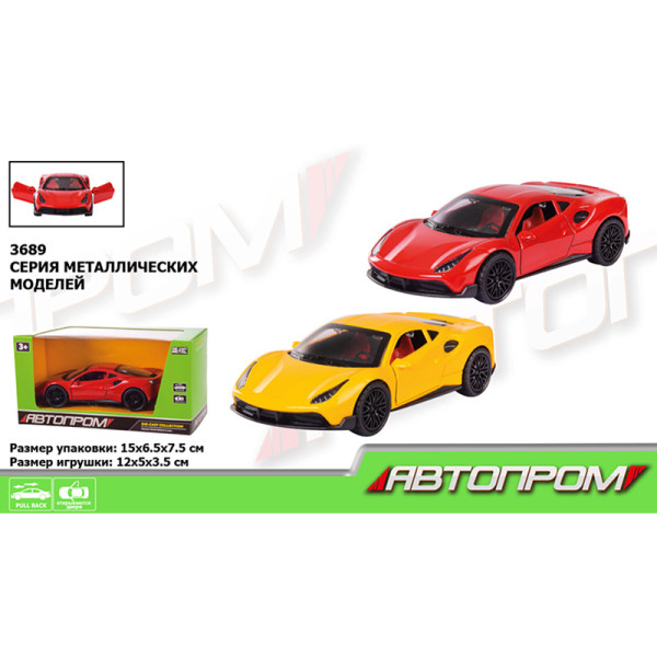 Іграшка машина метал "АВТОПРОМ" 1:362 кольори відкр.двері багажник 3689