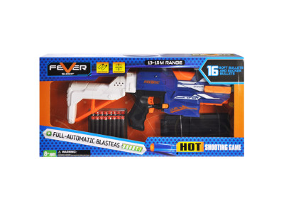 Бластер на поролонових патронах на батарейках в коробці 59*8*285см 99005 Бластер на поролонових патронах на батарейках в коробці 59*8*285см 99005