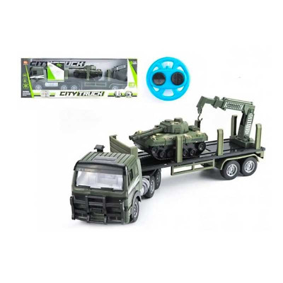 Автовоз військовий на радіокеруванні з танком в коробці 551-B2 р.59*14*20см 551-B2
