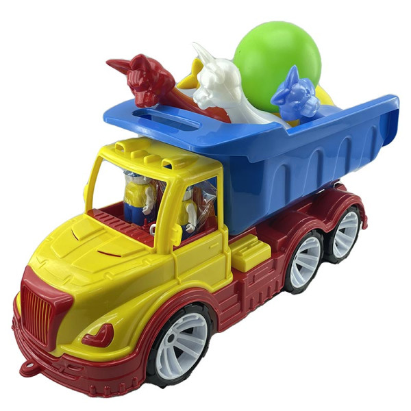 "Самоскид Mati" кеглі зайці Набір дитячий Бамсик 009/16_Yellow-Blue "Самоскид Mati" кеглі зайці Набір дитячий Бамсик 009/16_Yellow-Blue