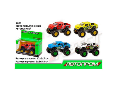 Машина метал "АВТОПРОМ" 1:50 4 кольори в коробці 12*7*6см 7889