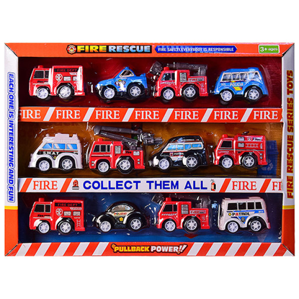 Набір транспорту інерц. Fire rescue 12машинок в комплекті в кор р-р іграшк DYB168-278 Набір транспорту інерц. Fire rescue 12машинок в комплекті в кор р-р іграшк DYB168-278