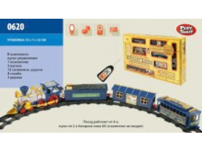 Залізниця на р/у (музика світло) поїзд і 3 вагони 0620