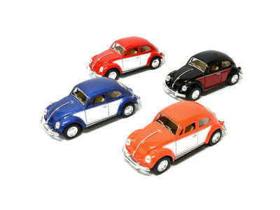 Модель легкова "Volkswagen Classical Beetle (Color door)" метал KT5373W