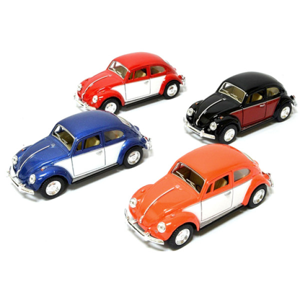 Модель легкова "Volkswagen Classical Beetle (Color door)" метал KT5373W
