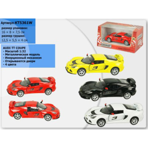 Машина Kinsmart "LOTUS EXIGE S" KT5361W Машина Kinsmart "LOTUS EXIGE S" KT5361W