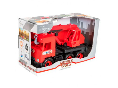 Авто "Middle truck" кран (червоний) в коробці 39487 Авто "Middle truck" кран (червоний) в коробці 39487