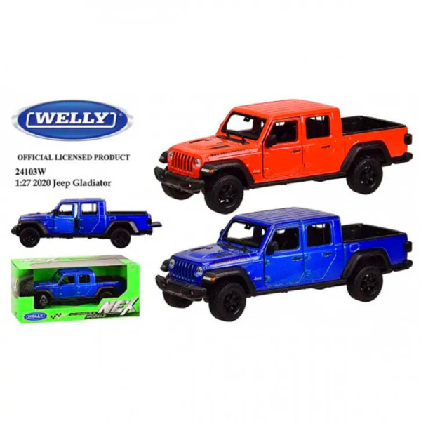 Іграшка машина метал арт. 24103W 2007 JEEP GLADIATOR 1:24 2 кольор. у ко 24103W