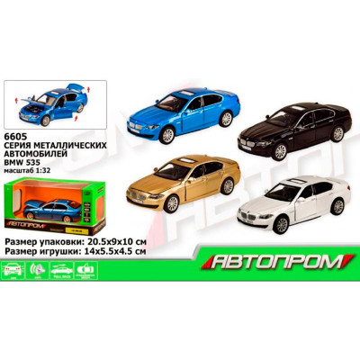 Іграшка машина метал арт. 6605 "АВТОПРОМ" "BMW 535" 1:32 відкр.двері у к 6605 Іграшка машина метал арт. 6605 "АВТОПРОМ" "BMW 535" 1:32 відкр.двері у к 6605