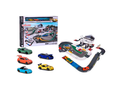 Ігровий набір Majorette "Випробувальний центр Порше" з 5 машинками 5+ 2050029 Ігровий набір Majorette "Випробувальний центр Порше" з 5 машинками 5+ 2050029