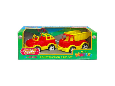 Mini Matiki коробка 2 позашляховик вантажівка Бамсик 002/13_Red-Yellow