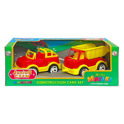 Mini Matiki коробка 2 позашляховик вантажівка Бамсик 002/13_Red-Yellow