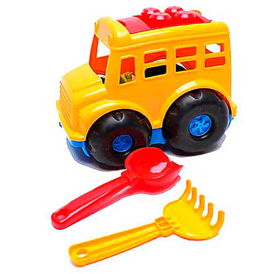 Машинка-автобус "Бусик" (лопатка і грабельки) 0084