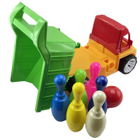 Машинка "Алекс" з маленькими кеглями 084_Red-Green Машинка "Алекс" з маленькими кеглями 084_Red-Green