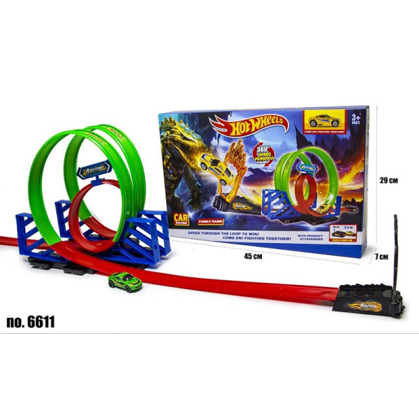 Автотрек HOT WHEELS з машинкою та петлею 6611